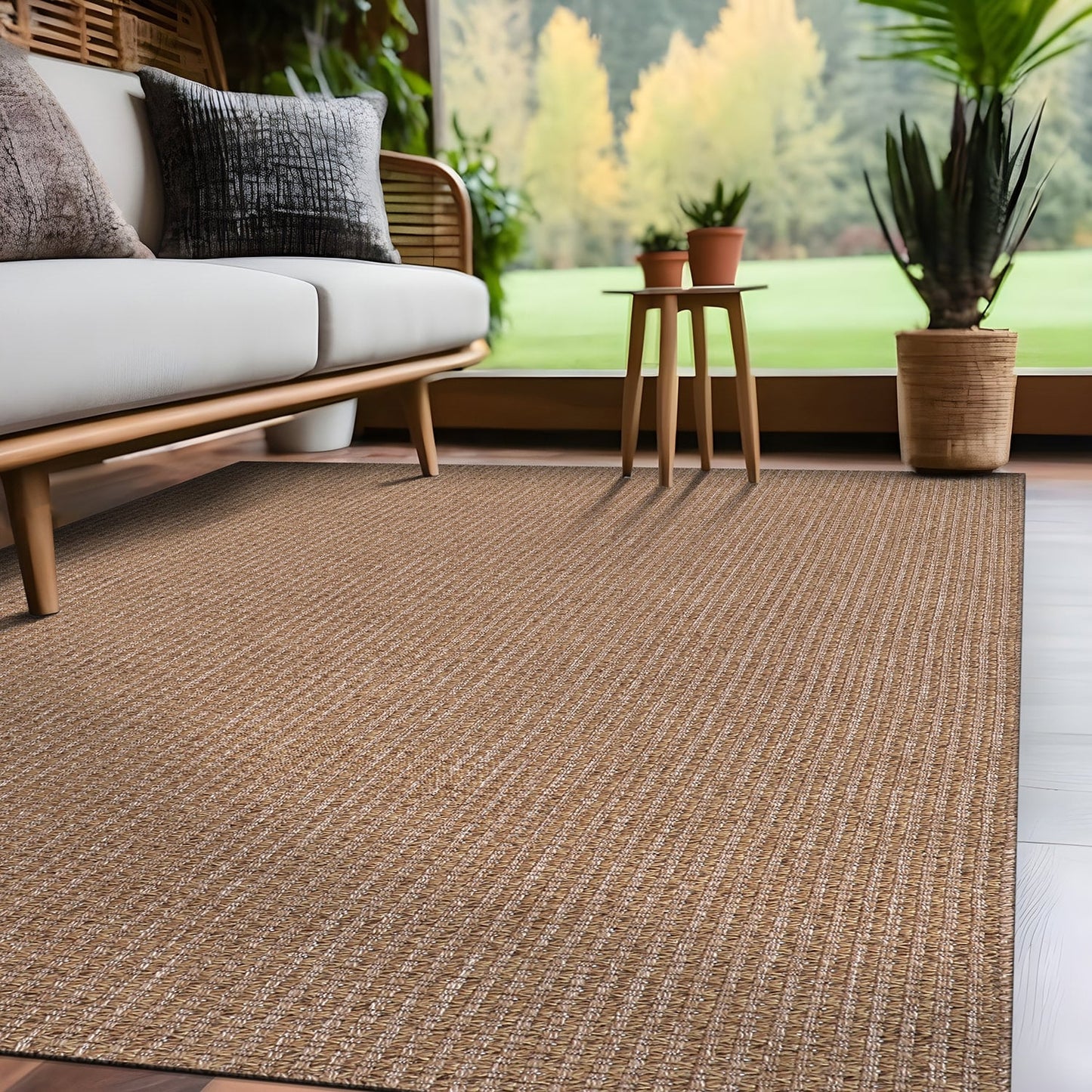Tapis en jute Beverly Rug facile à nettoyer et ne perdant pas ses poils