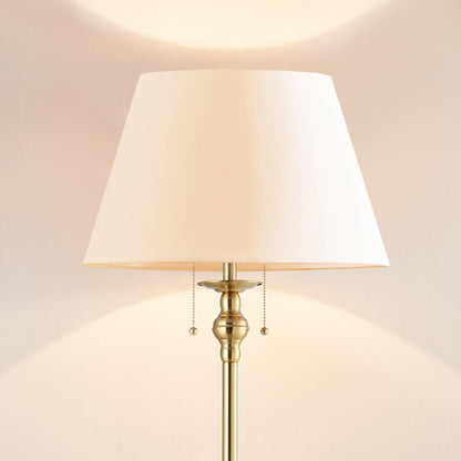 Lampadaire KAWOTI 60,5'' à 2 lumières avec abat-jour en tissu Empire