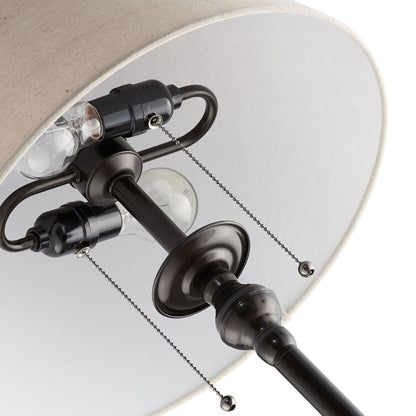 Lampadaire KAWOTI 60,5'' à 2 lumières avec abat-jour en tissu Empire