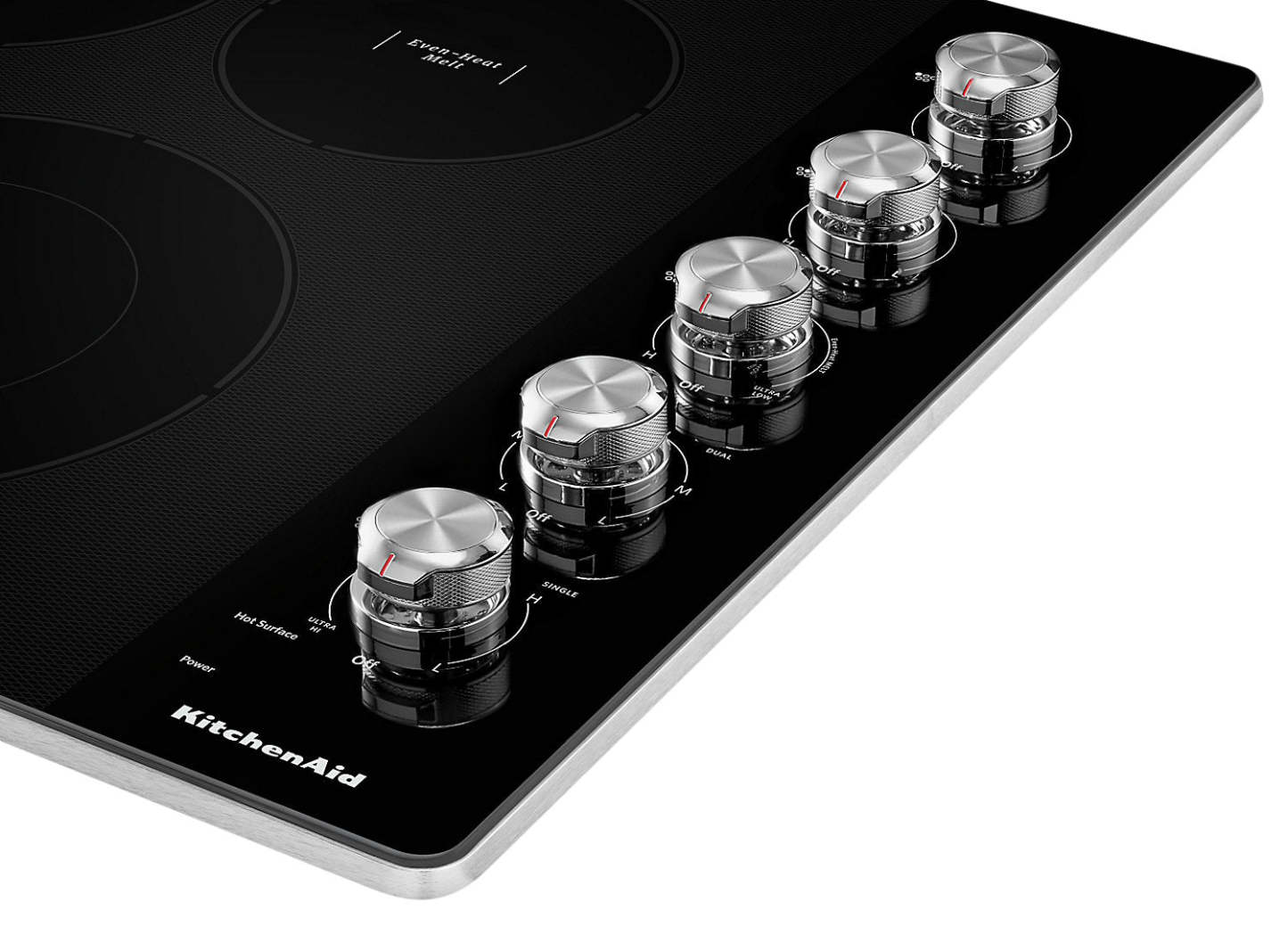 Surface de cuisson électrique KitchenAid de 30 po à 5 éléments - acier inoxydable - KCES550HSS | KitchenAid 30 5-Element Electric Cooktop - Stainless Steel - KCES550HSS