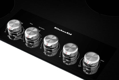 Surface de cuisson électrique KitchenAid de 36 po à 5 éléments - noire - KCES556HBL