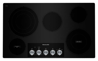 Surface de cuisson électrique KitchenAid de 36 po à 5 éléments - noire - KCES556HBL