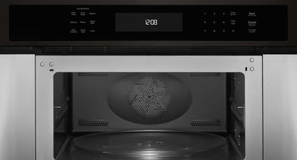 Four à micro-ondes encastré KitchenAid de 1,4 pi³ avec cuisson à 900 W - acier inoxydable noir avec PrintS…