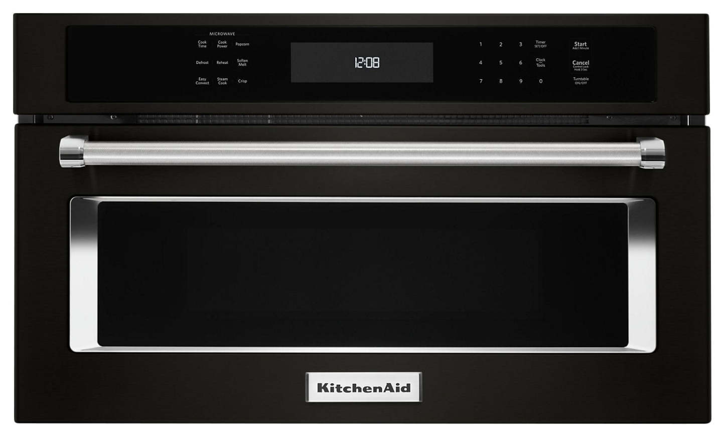 Four à micro-ondes encastré KitchenAid de 1,4 pi³ avec cuisson à 900 W - acier inoxydable noir avec PrintS…