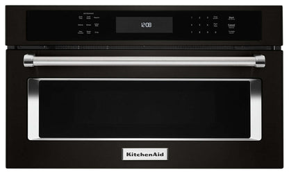 Four à micro-ondes encastré KitchenAid de 1,4 pi³ avec cuisson à 900 W - acier inoxydable noir avec PrintS…