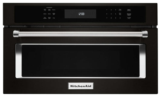 Four à micro-ondes encastré KitchenAid de 1,4 pi³ avec cuisson à 900 W - acier inoxydable noir avec PrintS…