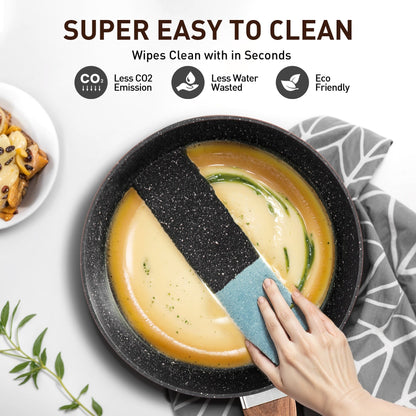 Ensemble de 15 pièces de batterie de cuisine antiadhésive à revêtement granit Kitchen Academy