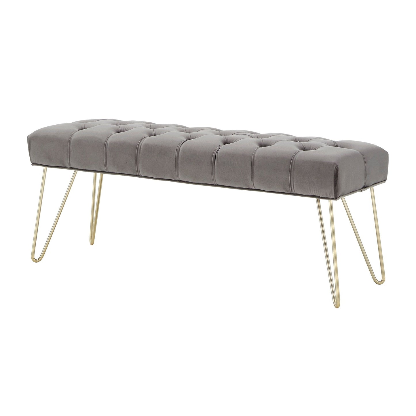 Banc capitonné en velours Klaus par iNSPIRE Q Bold