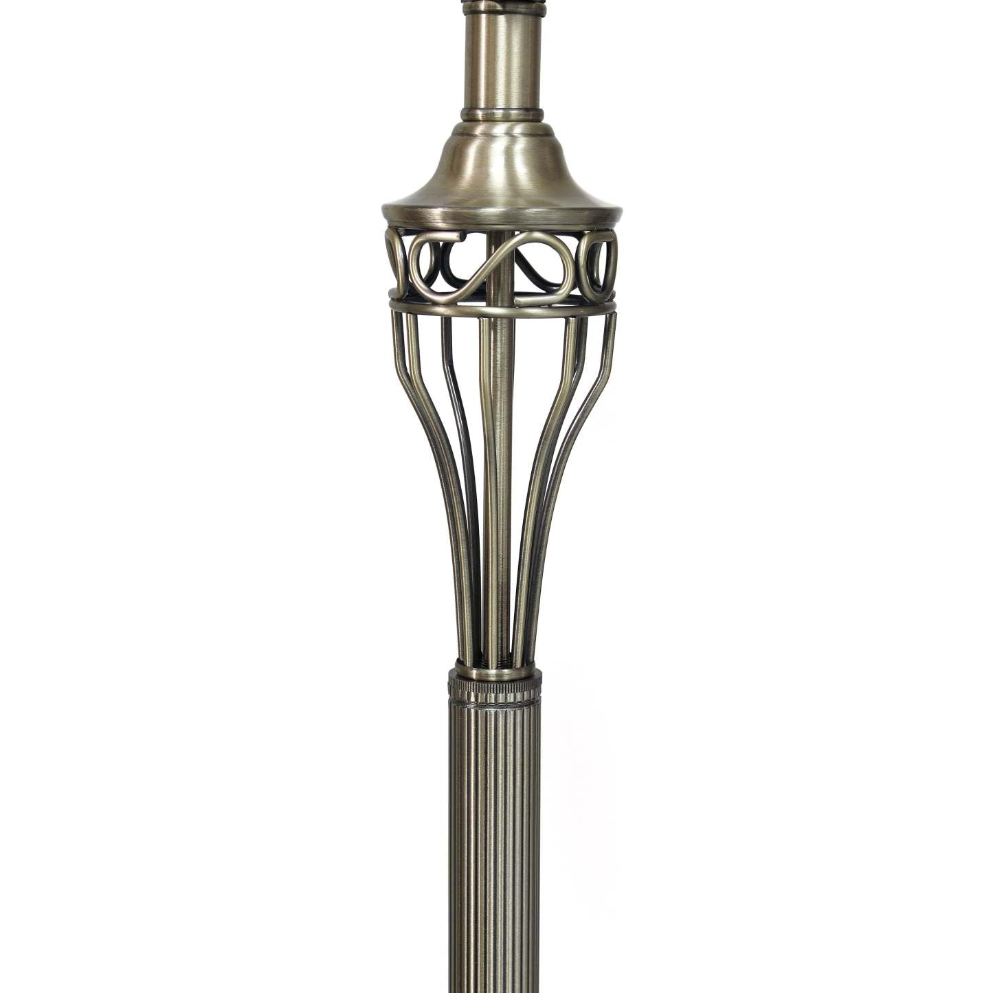 Ensemble 3 pièces Elegant Designs de deux lampes de table et un lampadaire - Laiton antique|Ensemble 3 pièces Elegant Designs de 2 lampes de table et de 1 lampe à pied - laiton antique