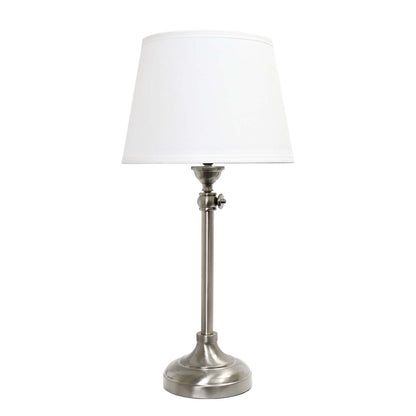 Ensemble de 3 lampes réglables en nickel brossé Elegant Designs (2 lampes de table, 1 lampadaire)|Ensemble 3 lampes réglables (2 lampes de table, 1 lampe à pied) Elegant Designs nickel brossé|D21S32E5