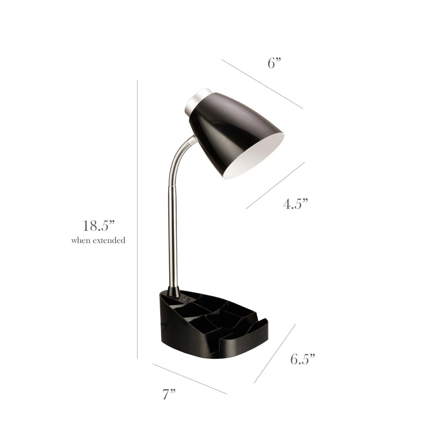 Limelights Gooseneck Desk Lamp with iPad Stand Book Holder - Black|Lampe de bureau à col de cygne de Limelights avec support pour livre ou iPad - noire