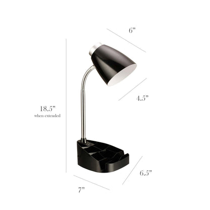 Limelights Gooseneck Desk Lamp with iPad Stand Book Holder - Black|Lampe de bureau à col de cygne de Limelights avec support pour livre ou iPad - noire
