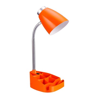 Lampe de bureau à col de cygne de Limelights avec support pour livre ou iPad - orange