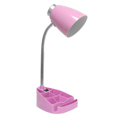 Lampe de bureau à col de cygne de Limelights avec support pour livre ou iPad - rose