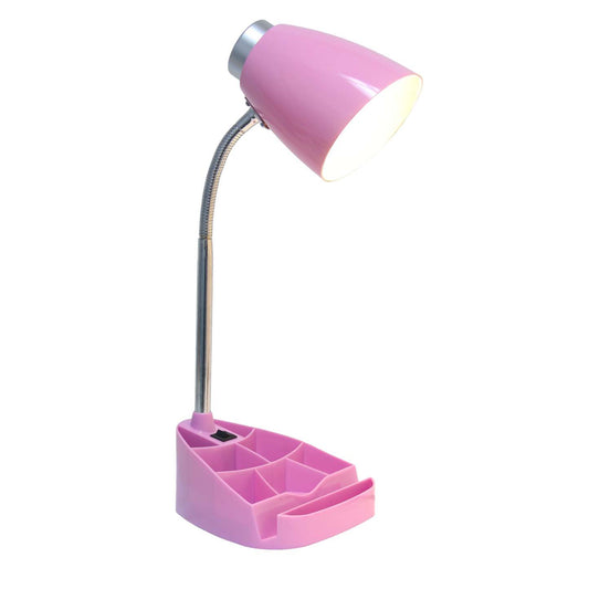 Lampe de bureau à col de cygne de Limelights avec support pour livre ou iPad - rose