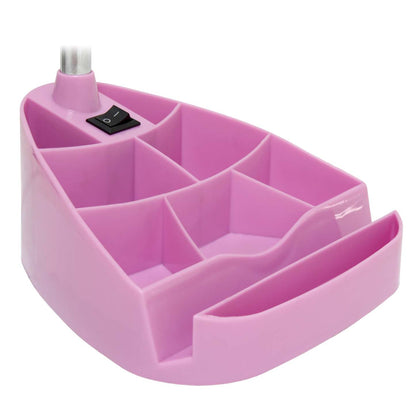 Lampe de bureau à col de cygne de Limelights avec support pour livre ou iPad - rose