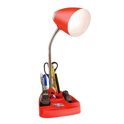 Lampe de bureau à col de cygne de Limelights avec support pour livre ou iPad - rouge