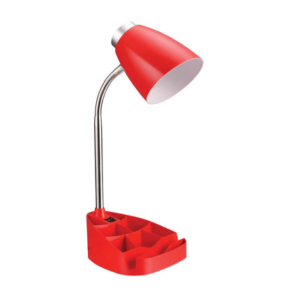 Lampe de bureau à col de cygne de Limelights avec support pour livre ou iPad - rouge