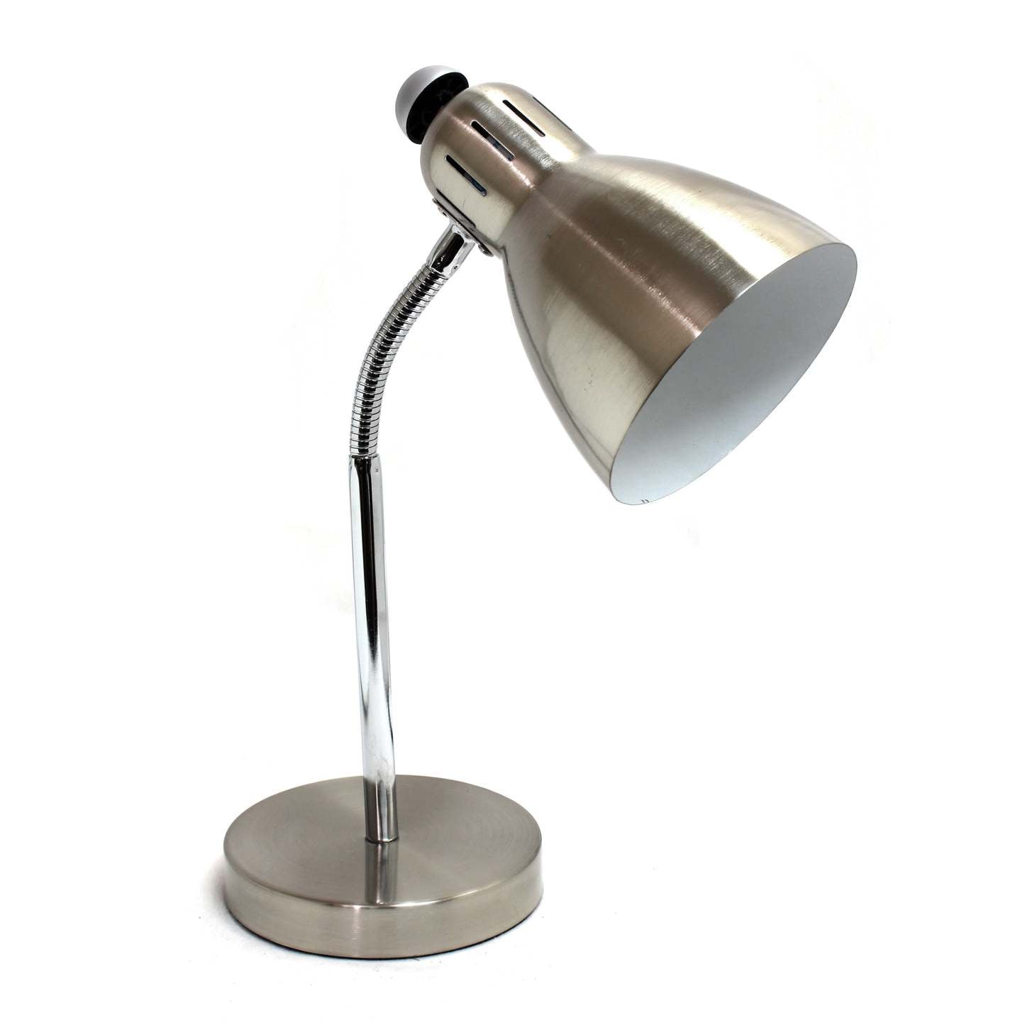 Lampe de bureau semi-flexible Simple Designs - Nickel brossé|Lampe de bureau Simple Designs semi-flexible - nickel brossé