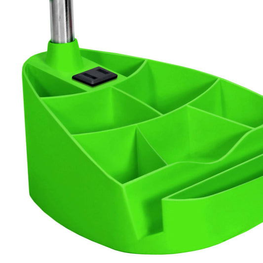 Lampe de bureau à col de cygne de Limelights avec support pour iPad et prise électrique - verte