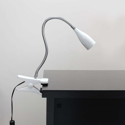Simple Designs Flexible Gooseneck LED Clip Desk Lamp - Silver|Lampe de bureau à DEL de Simple Designs à pince et à col de cygne flexible - argent