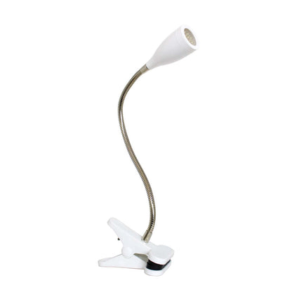 Simple Designs Flexible Gooseneck LED Clip Desk Lamp - Silver|Lampe de bureau à DEL de Simple Designs à pince et à col de cygne flexible - argent