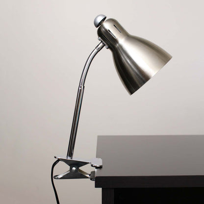 Lampe de bureau de Simple Designs à pince réglable - nickel brossé