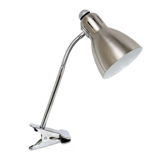 Lampe de bureau de Simple Designs à pince réglable - nickel brossé