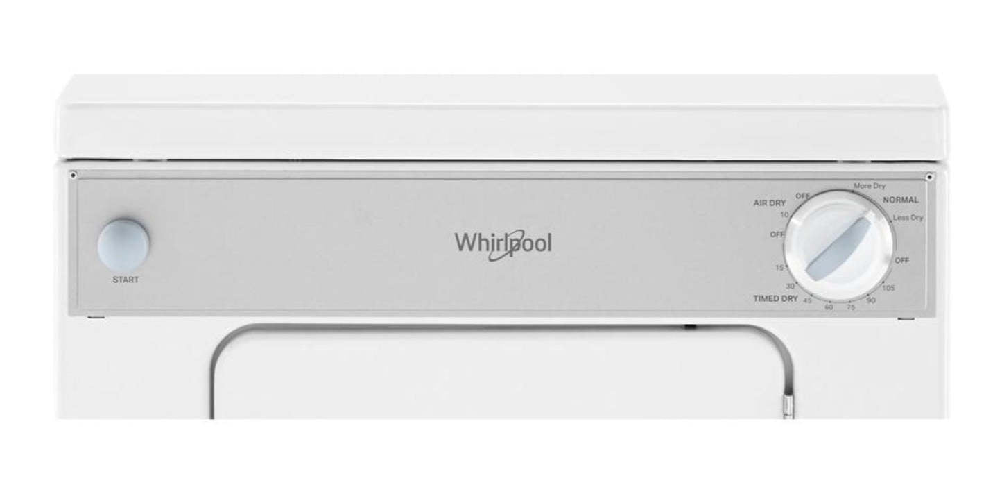 Sécheuse électrique Whirlpool de 3,4 pi³ et de 24 po - blanche - superposable - LDR3822PQ