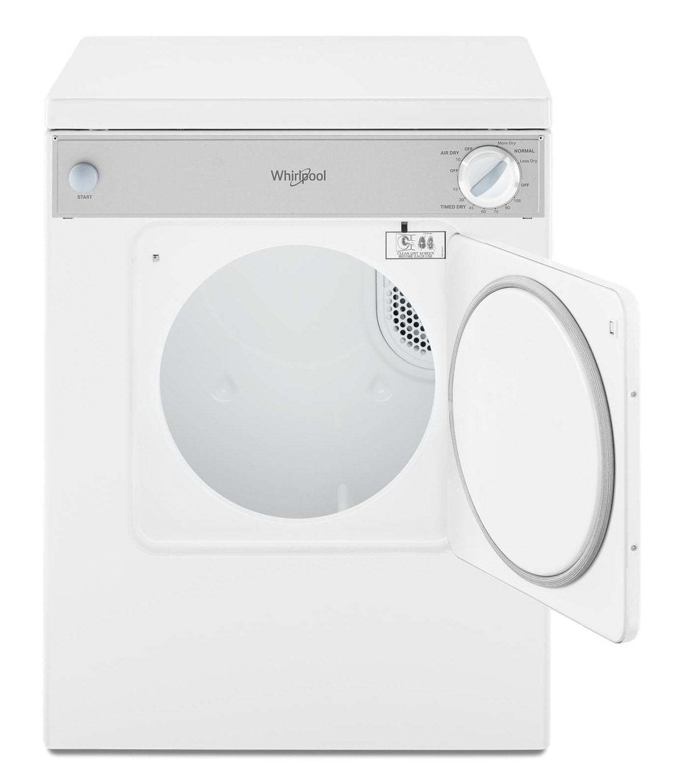 Sécheuse électrique Whirlpool de 3,4 pi³ et de 24 po - blanche - superposable - LDR3822PQ
