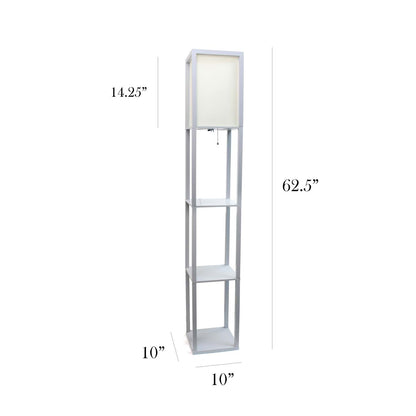 Lampe à pied de Simple Designs avec tablette - grise