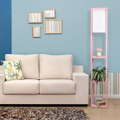 Lampe à pied de Simple Designs avec tablette - rose pâle