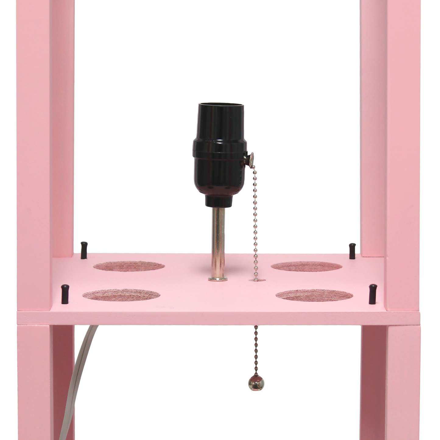 Lampe à pied de Simple Designs avec tablette - rose pâle