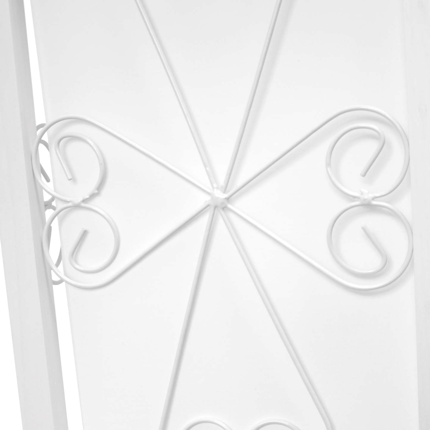 Lampadaire Simple Designs avec étagère et casier à vin - Blanc|Lampe à pied de Simple Designs avec tablette et support à vin - blanche