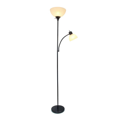 Lampadaire Simple Designs avec Lampe de Lecture - Noir|Lampe à pied de Simple Designs avec lumière de lecture - noire