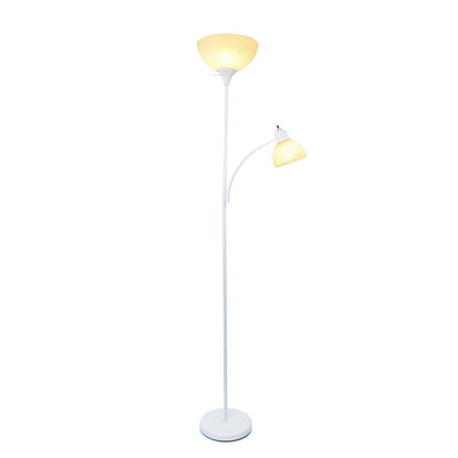 Lampadaire Simple Designs avec Liseuse - Blanc|Lampe à pied de Simple Designs avec lumière de lecture - blanche