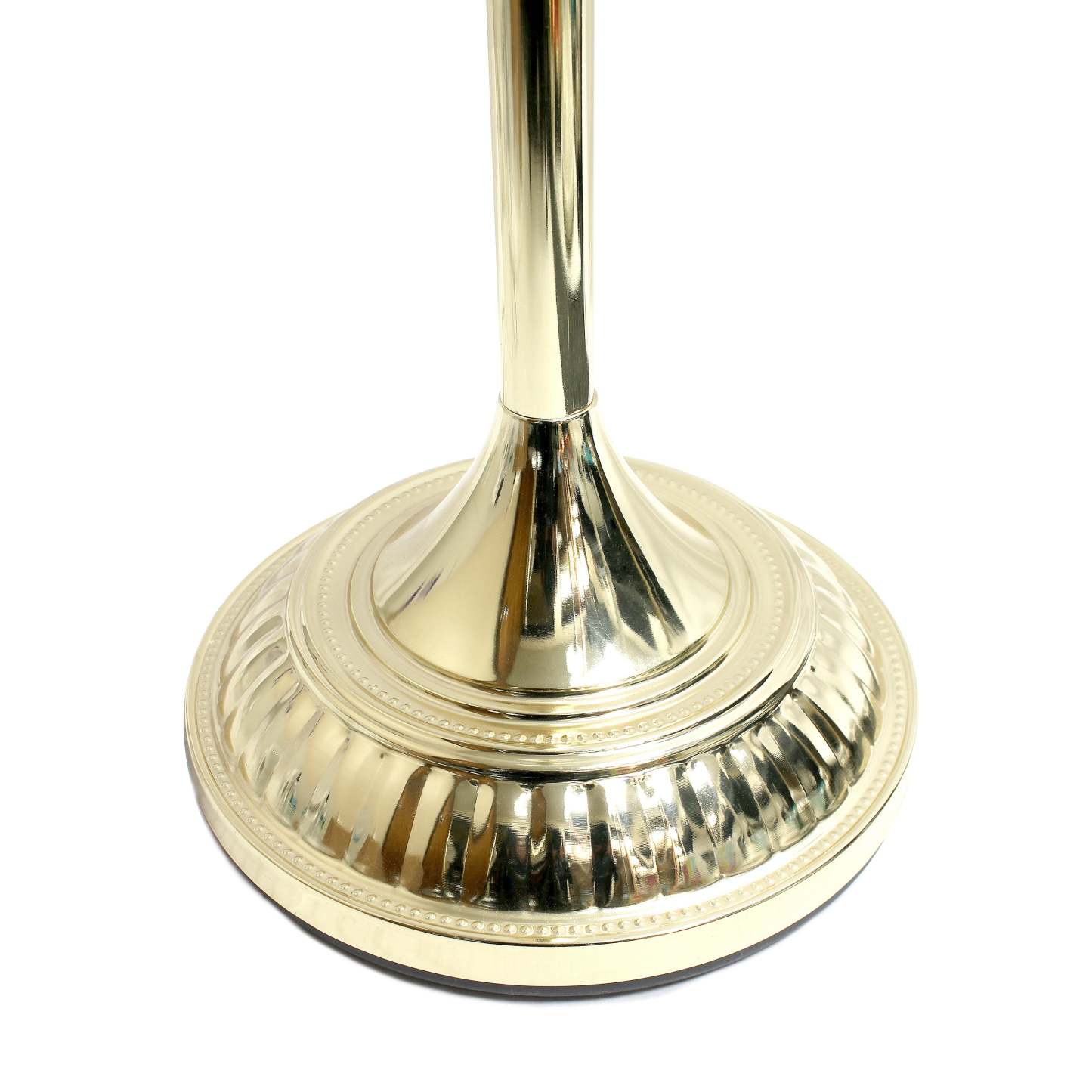Lampe à pied torchère Elegant Designs à 1 ampoules avec abat-jour en verre marbré blanc, dorée|D21C41NT