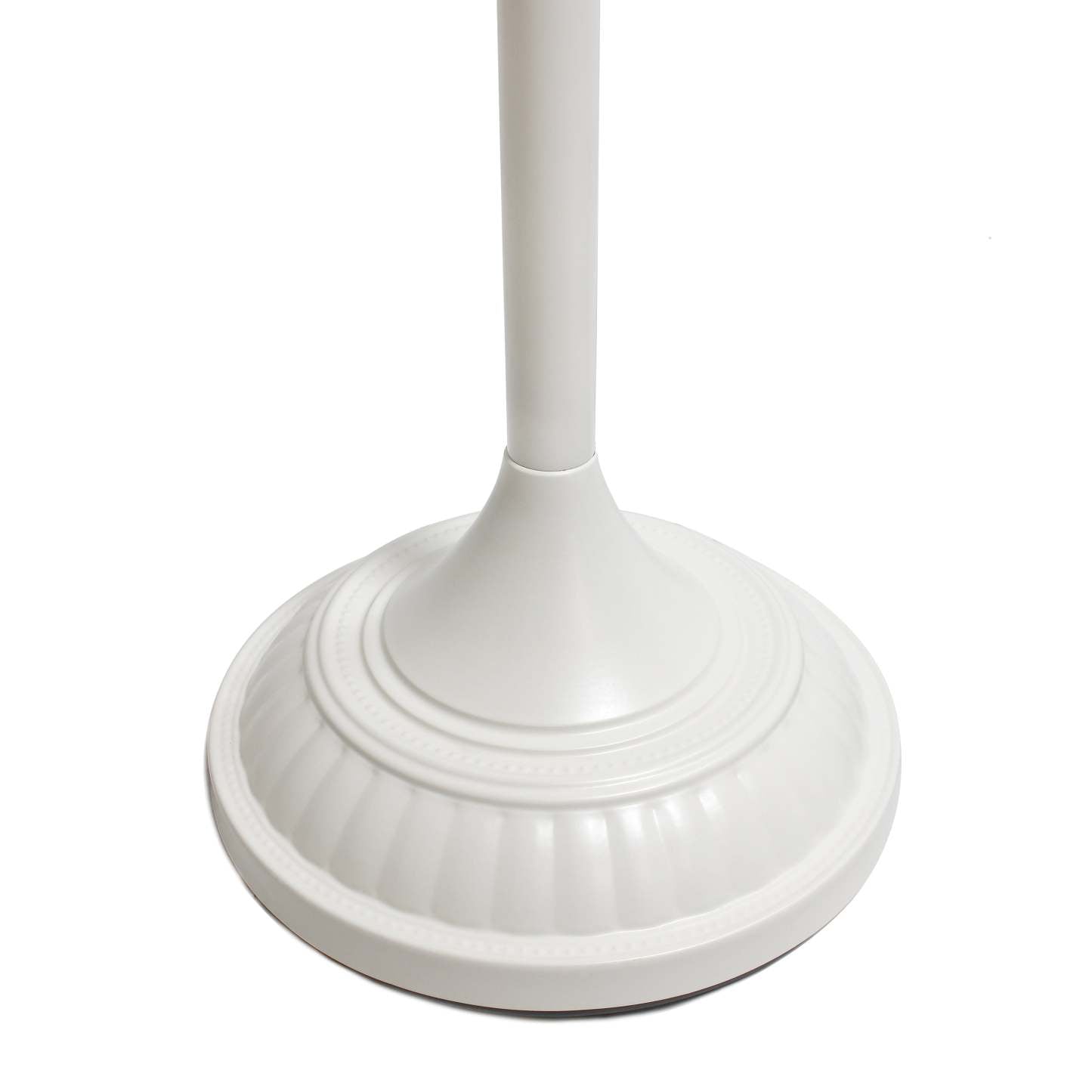 Lampe à pied torchère Elegant Designs à 1 ampoules avec abat-jour en verre marbré blanc, blanc|D21SCP24