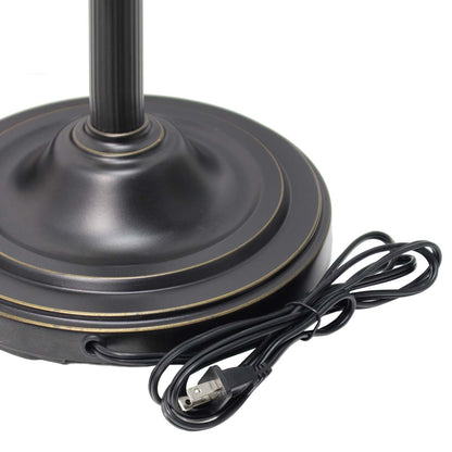 Lampe à pied mère et fille Elegant Designs à 2 ampoules, en verre marbré ambre, bronze restauré et ambre|D21IX412