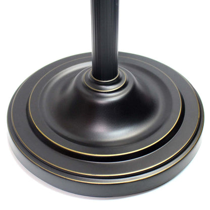 Lampe à pied mère et fille Elegant Designs à 2 ampoules avec verre marbré blanc, bronze restauré|D21YIBNS