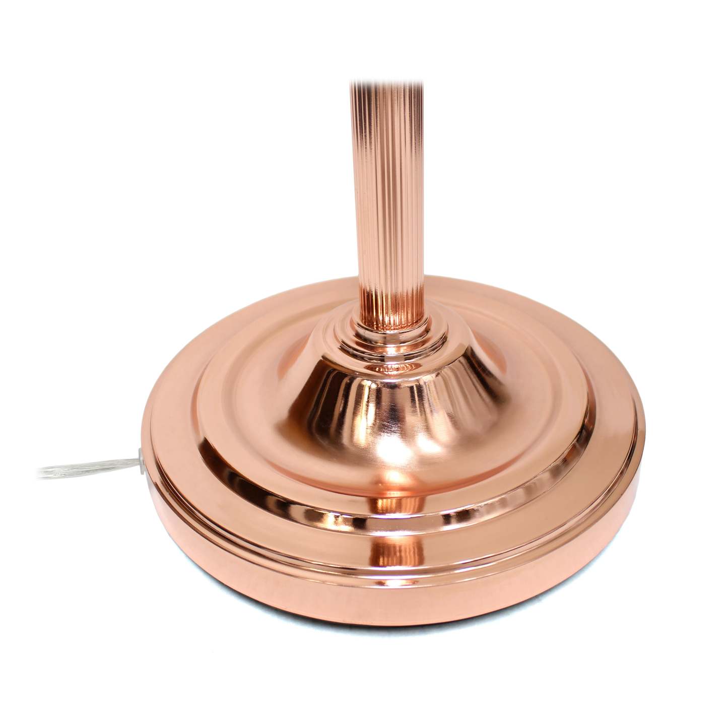 Lampe à pied mère et fille Elegant Designs à 2 ampoules avec verre marbré blanc, or rose|D22BN3NS