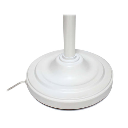 Lampe à pied mère et fille Elegant Designs à 2 ampoules avec verre marbré blanc, blanche|D21WKT4X