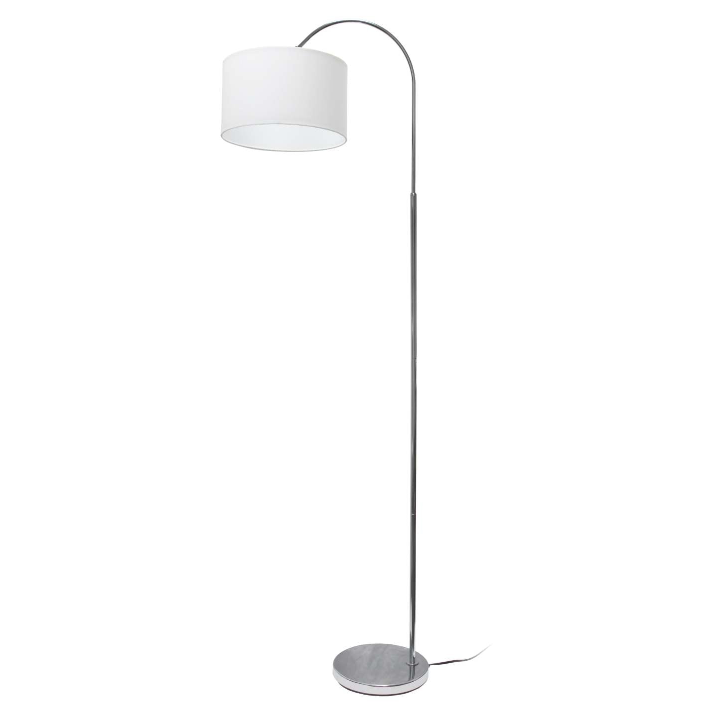 Lampadaire arqué Simple Designs - Nickel brossé|Lampe à pied arquée de Simple Designs - nickel brossé