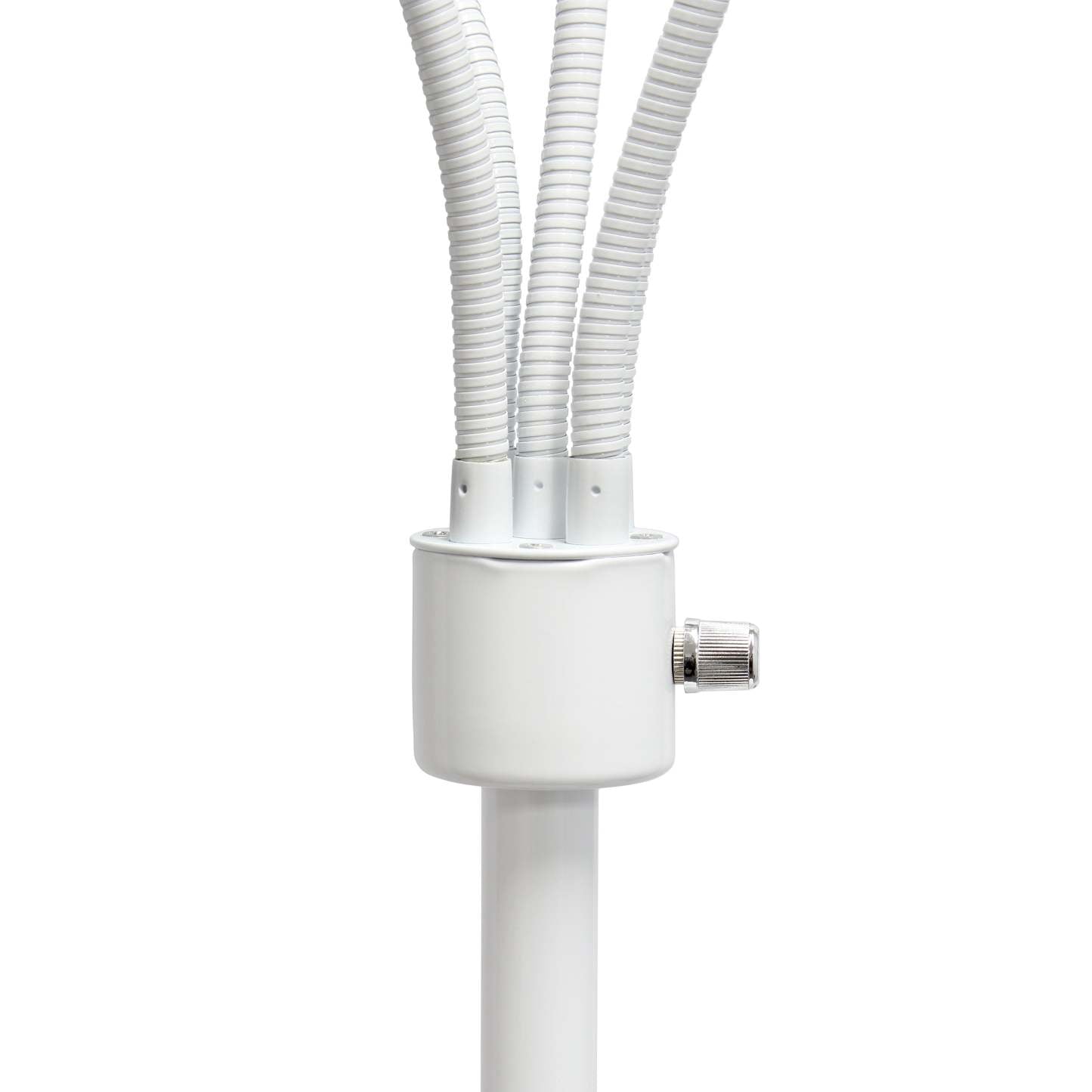 Lampe à pied contemporaine Medusa de Simple Designs de 67 po à plusieurs têtes à 5 ampoules avec col flexible - Rose