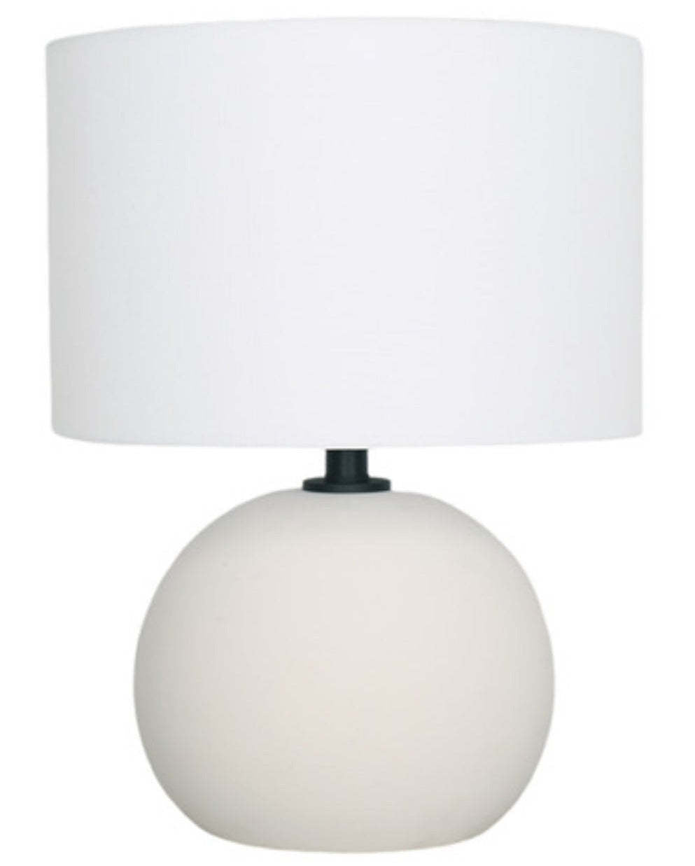 Kort &amp; Co. Elara 18 Lampe de table en céramique en étain blanc | Lampe de table Elara de Kort &amp; Co. de 18 po en céramique étain blanc