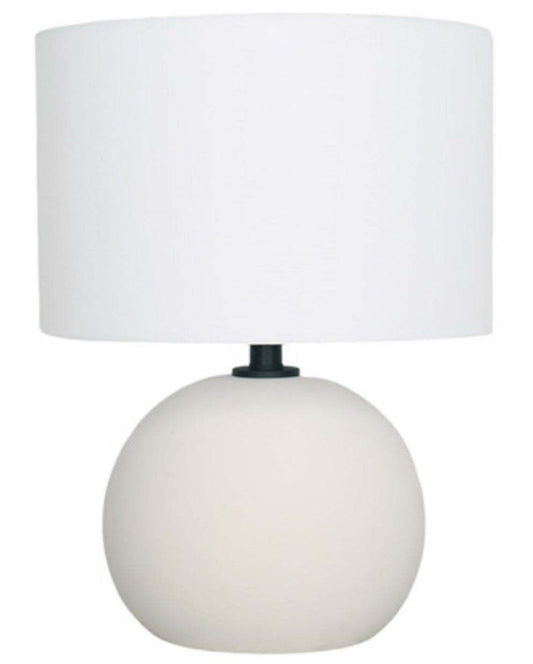 Kort &amp; Co. Elara 18 Lampe de table en céramique en étain blanc | Lampe de table Elara de Kort &amp; Co. de 18 po en céramique étain blanc