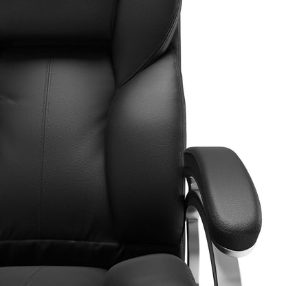 Lodwig 26 Deluxe Office Chair - Black Faux Leather|Chaise de bureau de luxe Lodwig de 26 po - similicuir noir