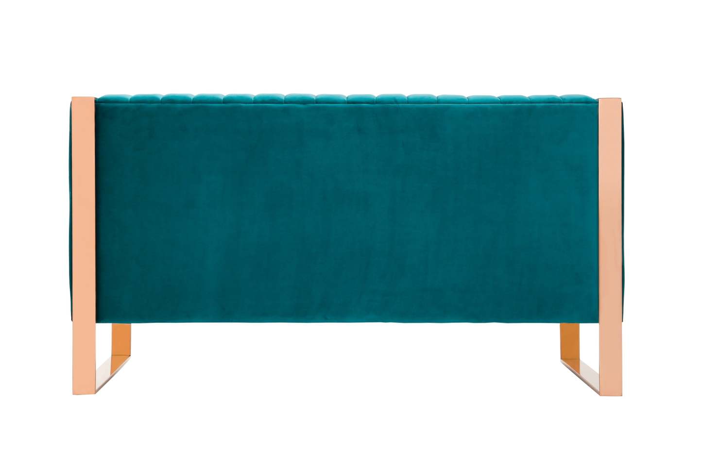 Causeuse Trillium de Manhattan Comfort de 57,48 po en velours - bleu turquoise et doré