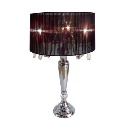 Lampe de table Designs élégants de style romantique tendance avec cristaux suspendus|D21JS06U