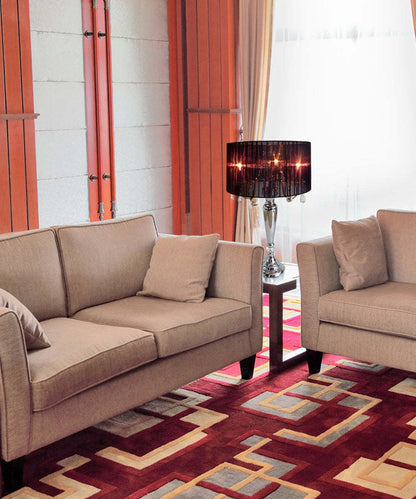 Lampe de table Designs élégants de style romantique tendance avec cristaux suspendus|D21JS06U